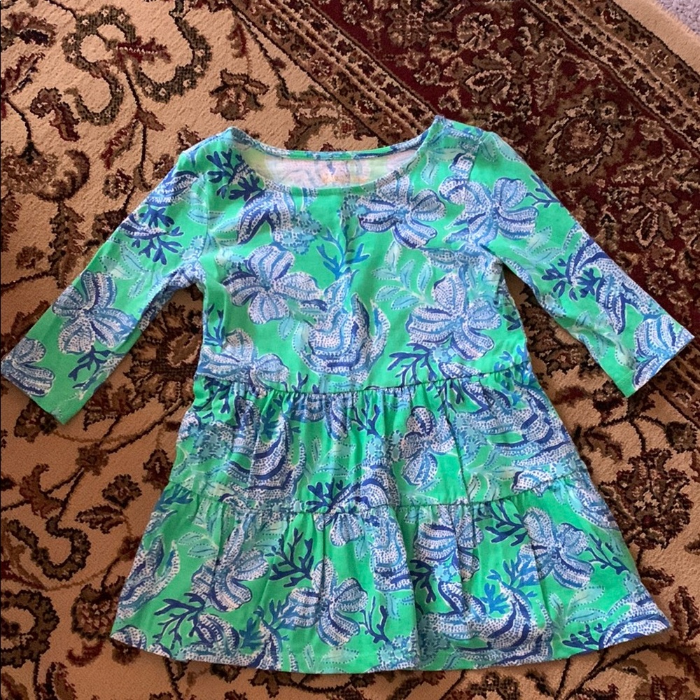 Lilly Pulitzer Blue Ruffled Tiered Sundress